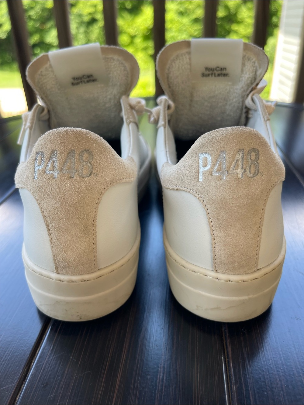 P448 Thea White Beolat Sneakers EU 37 Cheetah Suede Leather - Picture 3 of 5